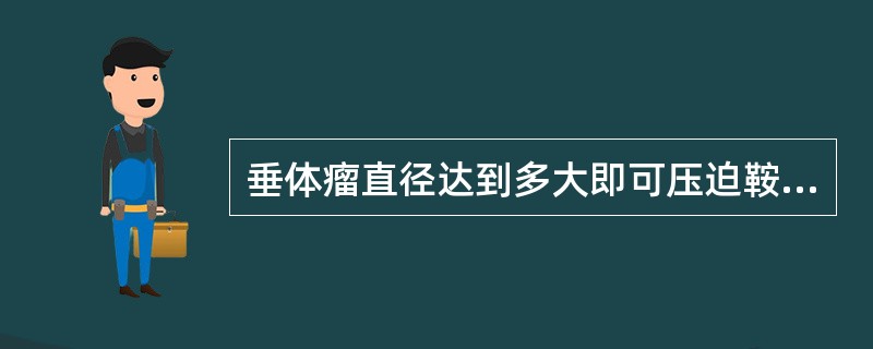 垂体瘤直径达到多大即可压迫鞍隔而引起严重头痛()