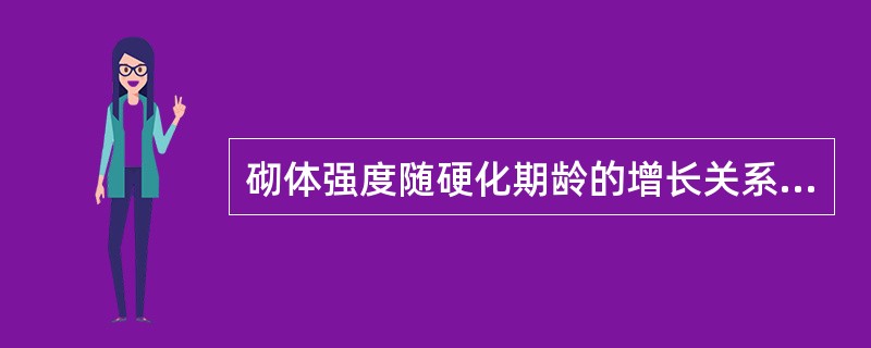 砌体强度随硬化期龄的增长关系是（）