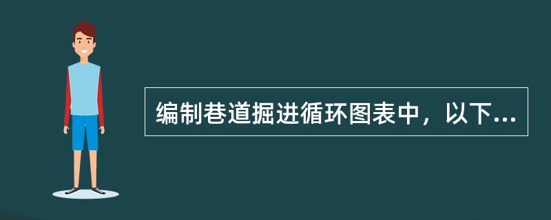 编制巷道掘进循环图表中，以下掘进总时间计算的累计项目和内容，正确的是()。