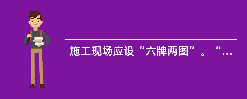 施工现场应设“六牌两图”。“两图”是指：（）。