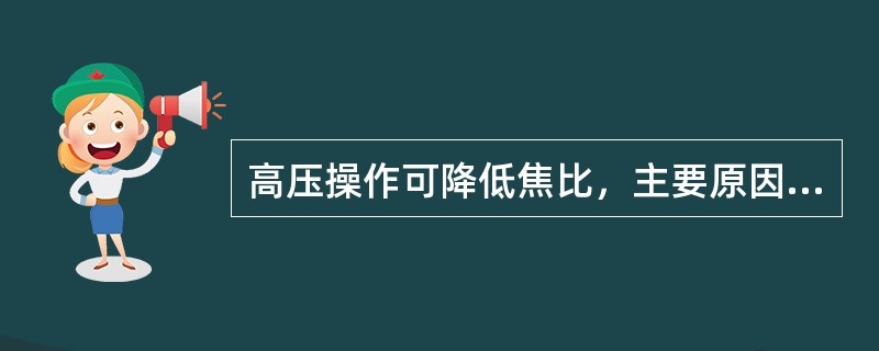 高压操作可降低焦比，主要原因有（）。