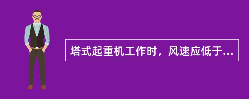 塔式起重机工作时，风速应低于几级。（）