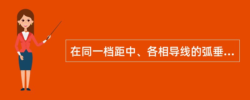 在同一档距中、各相导线的弧垂应力求一致、其误差不应大于（）。