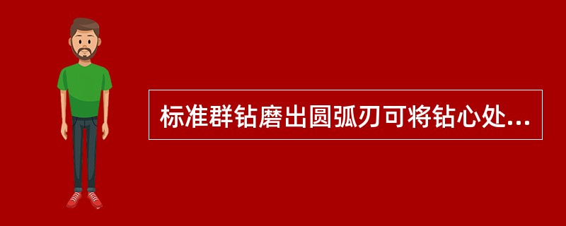 标准群钻磨出圆弧刃可将钻心处（）增大，改善钻头的切削性能，降低切削力和切削热。