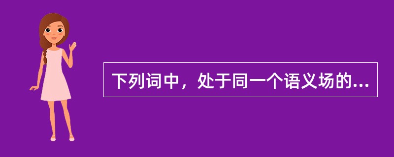 下列词中，处于同一个语义场的词是（）