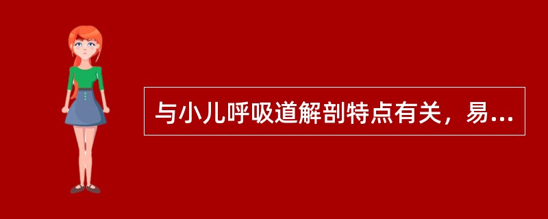 与小儿呼吸道解剖特点有关，易患的疾病或症状是（）