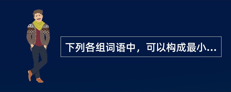 下列各组词语中，可以构成最小语义场的有（）。