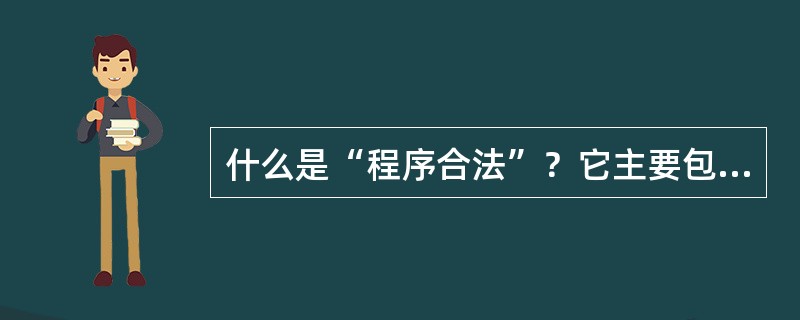 什么是“程序合法”？它主要包含哪些内容？