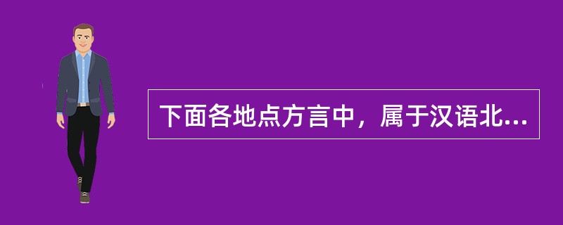 下面各地点方言中，属于汉语北方方言的有（）。