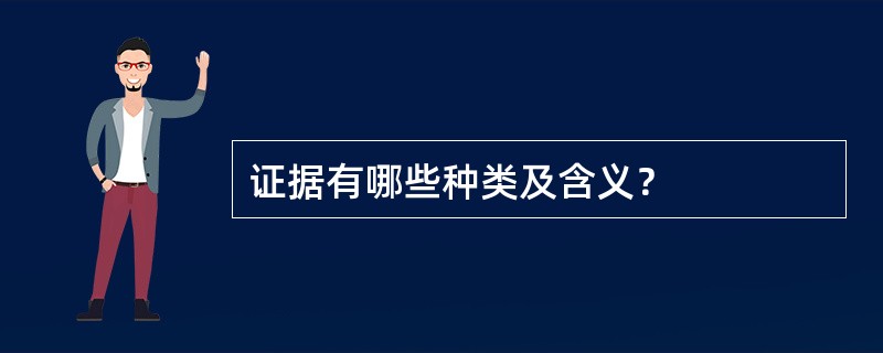 证据有哪些种类及含义？