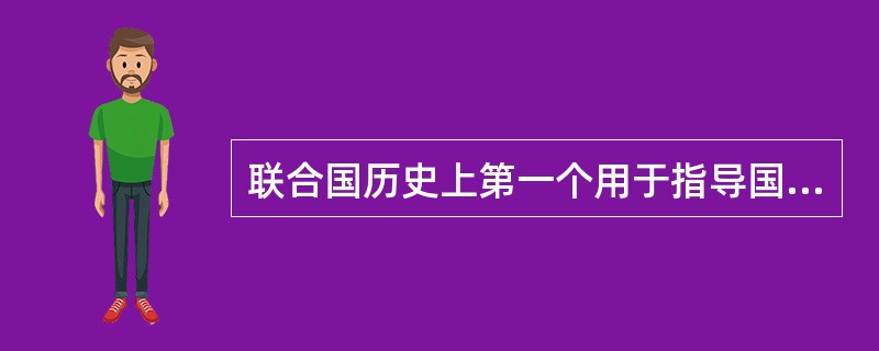 联合国历史上第一个用于指导国际反腐败斗争的法律文件是什么？