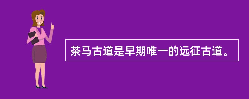 茶马古道是早期唯一的远征古道。