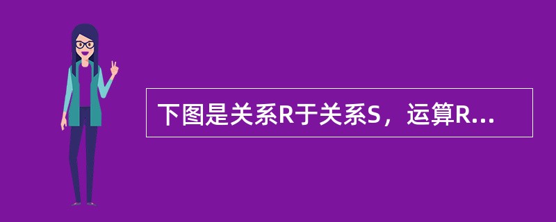 下图是关系R于关系S，运算R÷S结果的元组数和属性数是（）