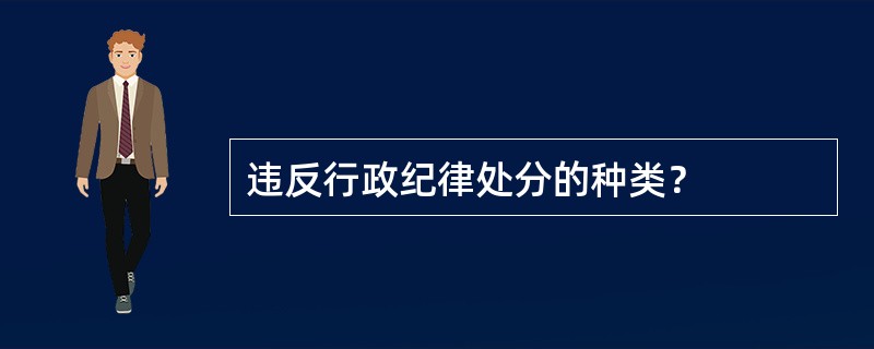 违反行政纪律处分的种类？