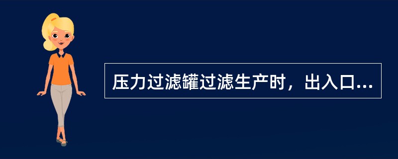 压力过滤罐过滤生产时，出入口压差要小于（）MPa。