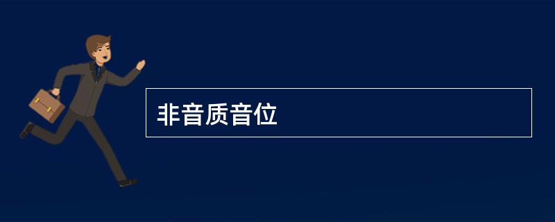 非音质音位