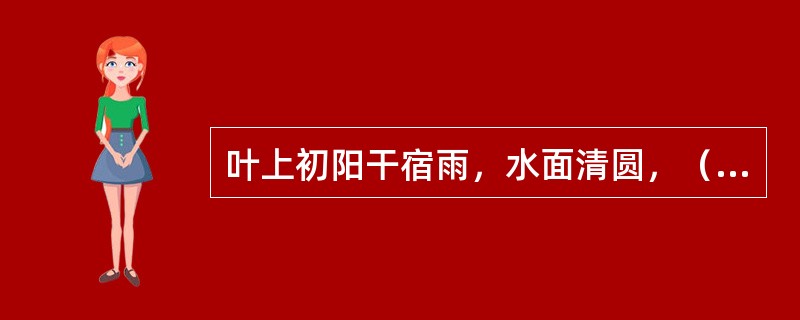 叶上初阳干宿雨，水面清圆，（）。作者周邦彦。