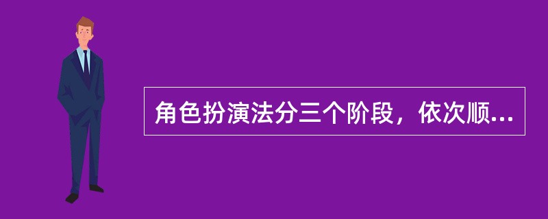 角色扮演法分三个阶段，依次顺序是（）