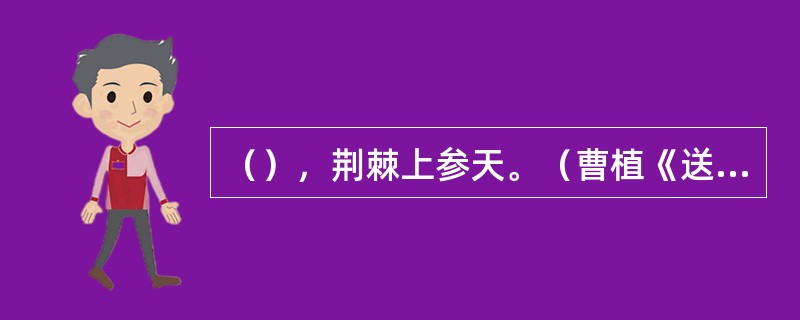 （），荆棘上参天。（曹植《送应氏》）