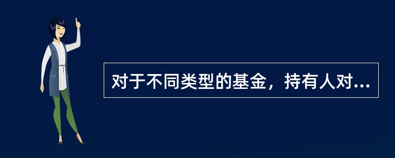 对于不同类型的基金，持有人对投资决策的影响方式是不同的。（）