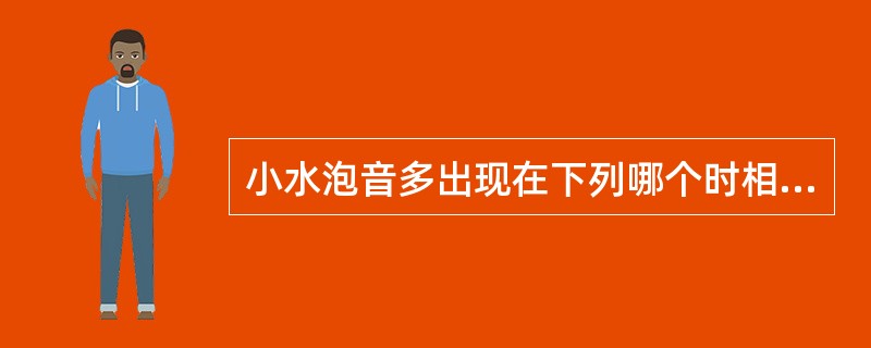 小水泡音多出现在下列哪个时相和时期（）