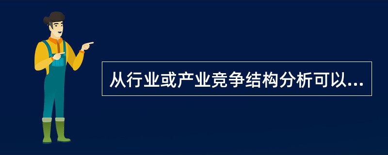 从行业或产业竞争结构分析可以得到该行业垄断／竞争特性的初步结论。（）