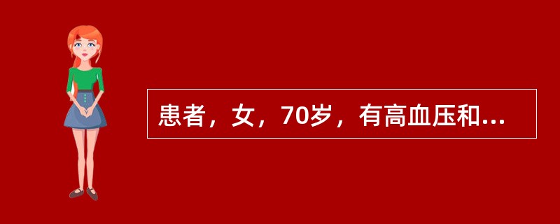 患者，女，70岁，有高血压和糖尿病史，左侧肢体活动不灵，突发外出迷路1天入院。M