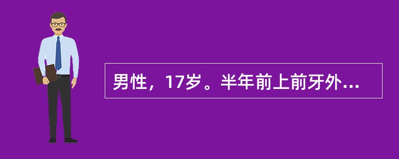 男性，17岁。半年前上前牙外伤冠折露髓未治，现因唇侧龈肿包就诊，医师应做的最重要