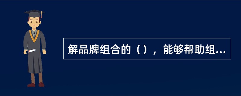 解品牌组合的（），能够帮助组织通过调整战略来应对竞争挑战。