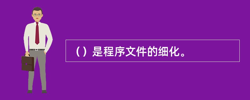 （）是程序文件的细化。