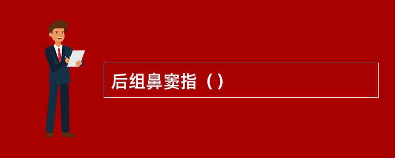 后组鼻窦指（）