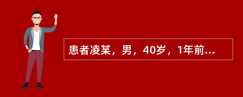 患者凌某，男，40岁，1年前头部外伤后常自觉头晕头痛，健忘失眠，耳鸣，精神不振，