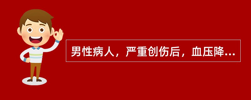 男性病人，严重创伤后，血压降低，脉搏细速，面色苍白，诊断为休克。治疗时重点应注意