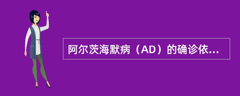 阿尔茨海默病（AD）的确诊依据是（）