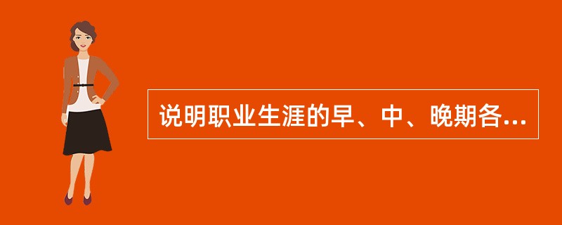 说明职业生涯的早、中、晚期各个阶段管理的内容和方法。