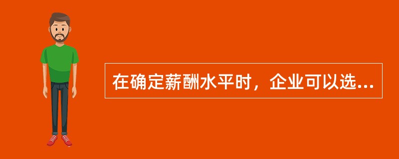 在确定薪酬水平时，企业可以选择的策略（）。