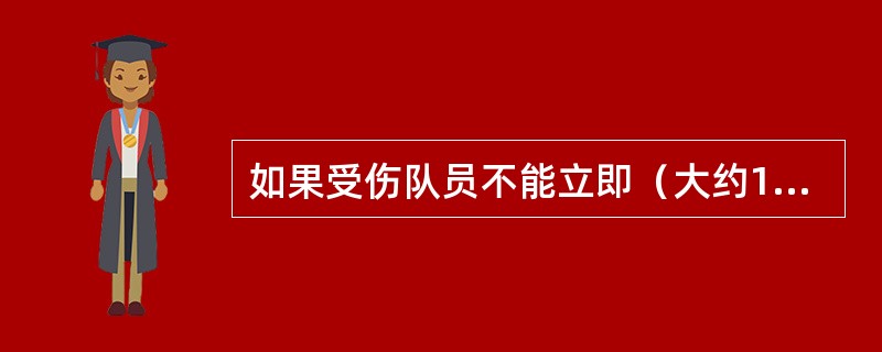 如果受伤队员不能立即（大约15秒钟）继续比赛或如果他接受治疗，他必须在（）内或尽