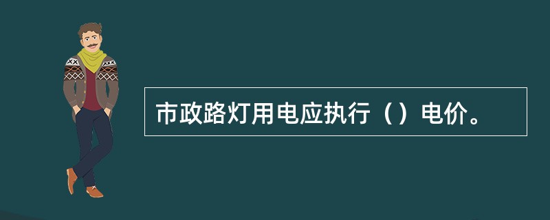 市政路灯用电应执行（）电价。