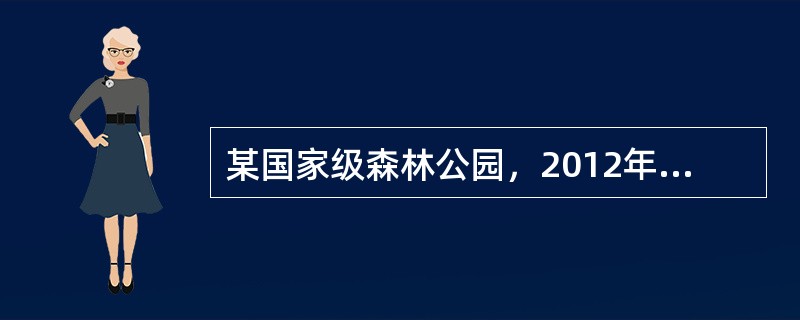 某国家级森林公园，2012年共占地2000万平方米，其中行政管理部门办公用房占地