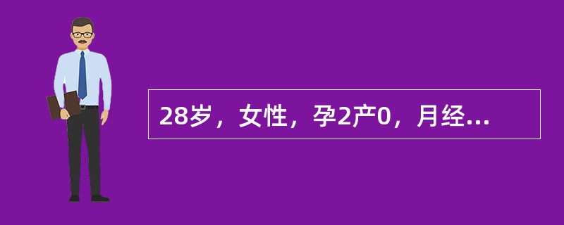 28岁，女性，孕2产0，月经规则，现停经42天，近一周感嗜睡，恶心，乏力，乳房胀