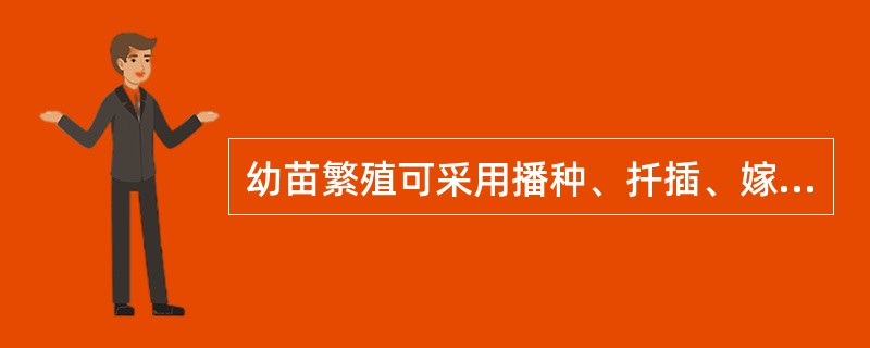 幼苗繁殖可采用播种、扦插、嫁接、（）、压条等方法进行苗木繁殖。