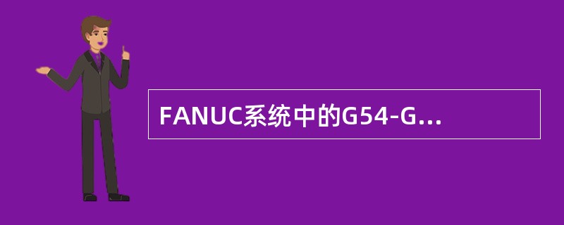 FANUC系统中的G54-G59含义是（）。