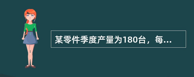 某零件季度产量为180台，每件年均库存费用为30元，每次设备调整费用为1200元