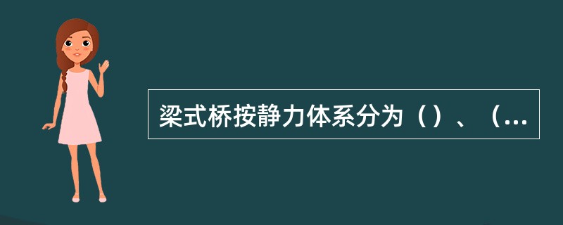 梁式桥按静力体系分为（）、（）、（）、（）。