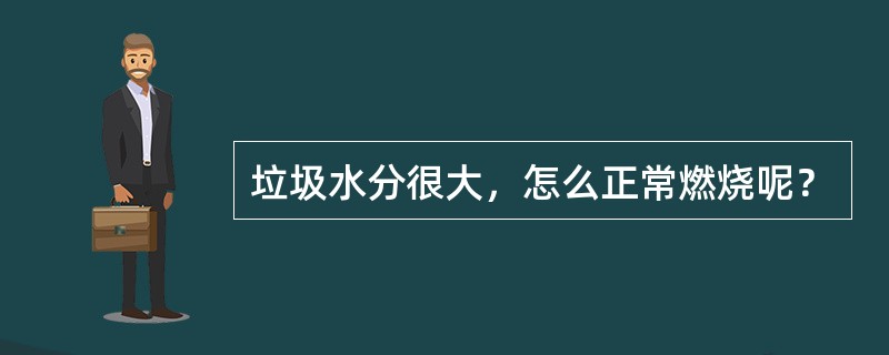 垃圾水分很大，怎么正常燃烧呢？