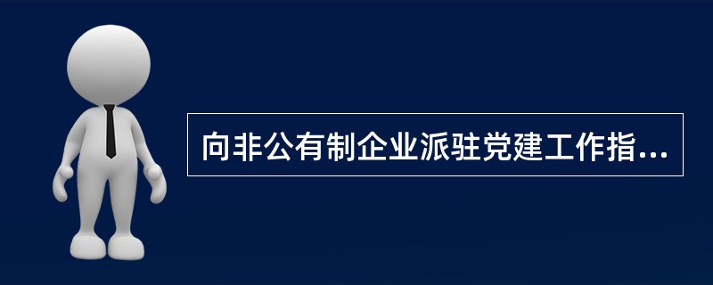 向非公有制企业派驻党建工作指导员、联系员的范围、对象和途径是什么？