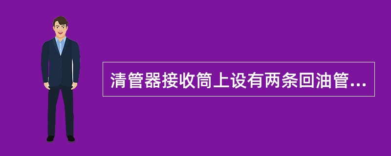 清管器接收筒上设有两条回油管线，其目的在于（）。