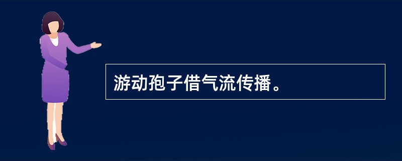 游动孢子借气流传播。