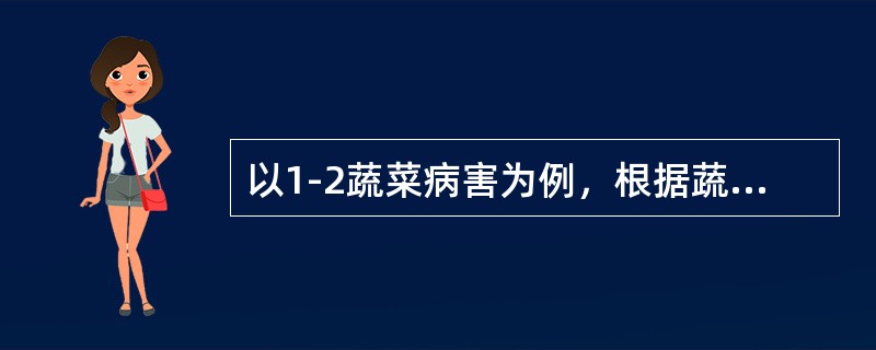 以1-2蔬菜病害为例，根据蔬菜病害的特点（病原类型，病害循环和发病条件）制订病害