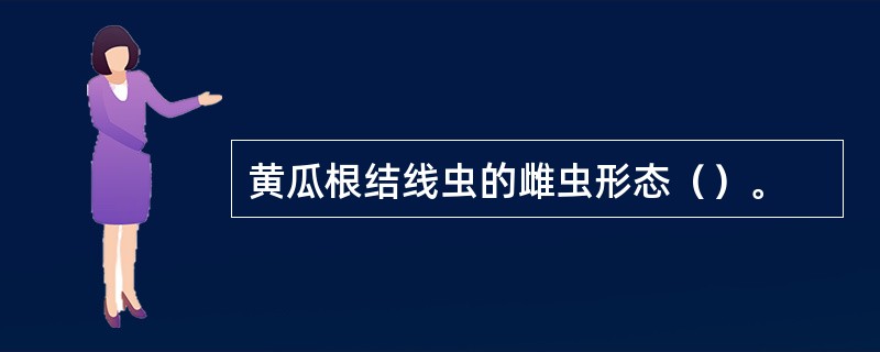 黄瓜根结线虫的雌虫形态（）。